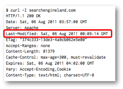 При первом запросе документа возвращается заголовок Last-Modified: HTTP, указывающий дату его изменения
